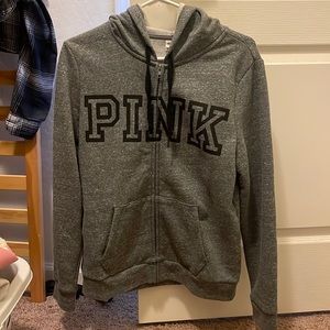 Women’s PINK zip up hoodie size M - NEW WITH TAGS
